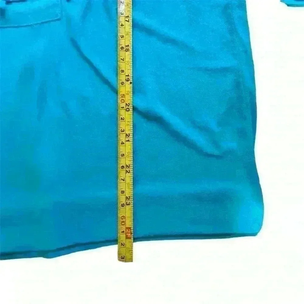 DVF iliana embellished blue peasant v neck top - Picture 5 of 7